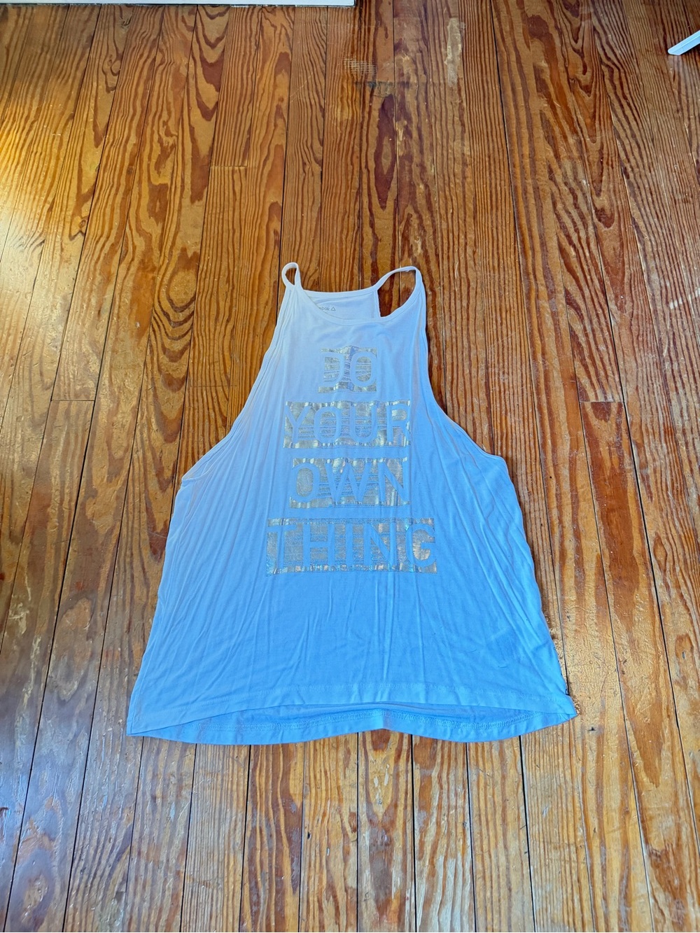 White Graphic Racerback Tank Top - Reebok
